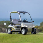 silver golf cart